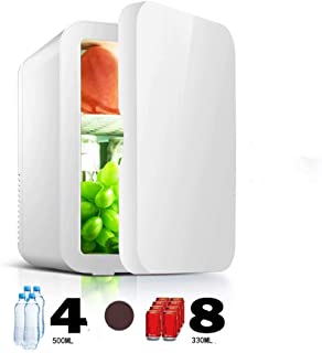 8L Mini refrigerador pequeno hogar Estudiante Dormitorio Leche Materna Maquillaje mascara Fruta Coche refrigerado de Doble Uso- 45W