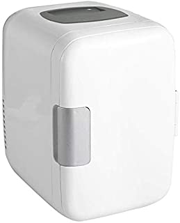 DANGSHUO Mini-Nevera con refrigerador y Estufa para Oficina o Dormitorio con Puerta Ajustable y extraccion de estantes de Vidrio. Refrigerador Compacto de 4 litros.
