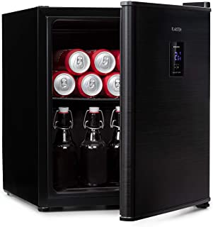 Klarstein Beer Baron nevera de bebidas - 46 litros de volumen- eficiencia energetica de clase A+- temperatura de 0 a 10 °C- panel tactil- estante de rejilla regulable- negro
