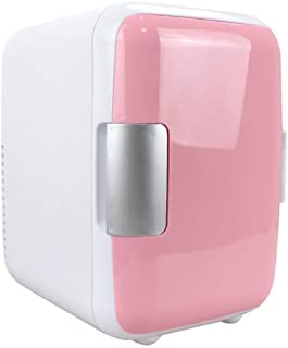KongLyle Coche Mini Nevera - 4L Nevera Maquillaje Refrigeradores Doble Uso para Hogar Habitacion - Rosa