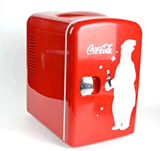 Neveras de Viaje Mini Coca-Cola Car Home Refrigerator- AC + DC Compatibilidad de energia Dormitorio Dormitorio Cosmeticos for Estudiantes Caja Caliente y calida Regalo 4L Minibar ZQG