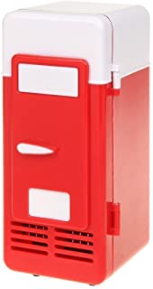 ThreeH Mini refrigerador del USB Refrigerador Bebidas Latas Refrigerador mas frio-Caliente para el hogar y la Oficina UF05-Red
