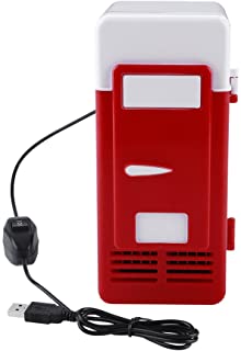 Zerodis Nevera USB- Mini Neveras USB Refrigerador- Latas Mini USB Enfriador Nevera Bebida de La Bebida del Refrigerador Travel Car Oficina Uso(Red)